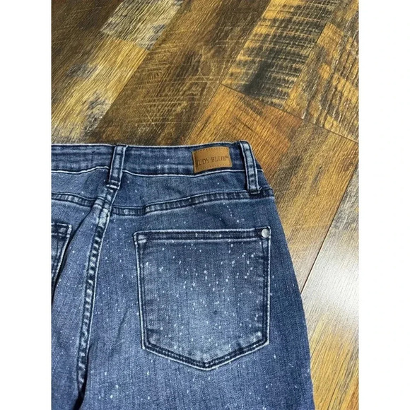 Judy Blue Skinny  Fit Jeans Womens 5 Blue Denim Pants Bleach Splatter Stretch - Picture 9 of 9